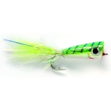 Fulling Mill Mylar Popper Chartreuse/White - Angling Active