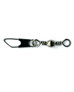 Mustad Black Barrel Swivel and Snap - Terminal Tackle Swivels