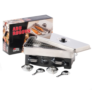 Abu Garcia 2 Burner Stainless Steel Smoker - Cooking Smoking Fishing