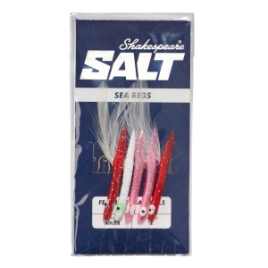 Shakespeare Salt Feathered Sandeels Rig - Sea Fishing Pre Tied Rig