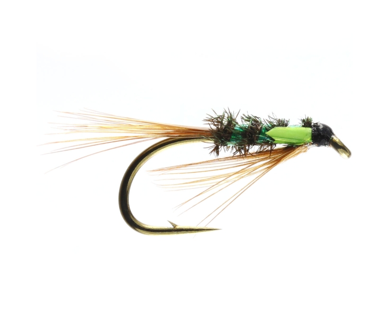 Diawl Bach HoloG Green - Unweighted Nymph Trout Flies