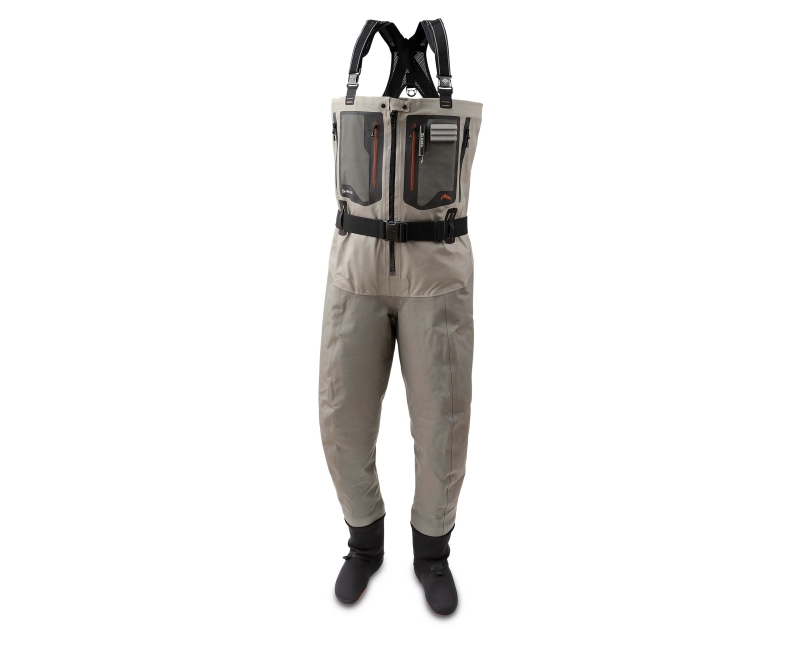 Simms G4Z Stockingfoot Zip Waders - Pre 2020 - Breathable Chest Wader Clothing