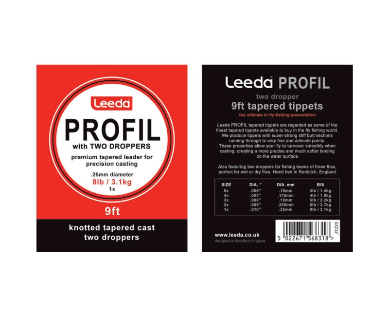Leeda Profil Fly Casts - Wetfly Tapered Leaders