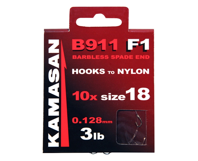 Kamasan B911 F1 Hooks To Nylon - Angling Active Kamasan B911 F1 Hooks To Nylon - Angling Active