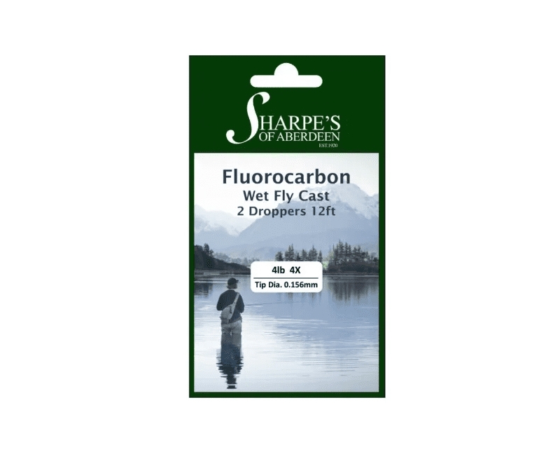 Sharpe's of Aberdeen 2 Dropper Fluorocarbon Wet Fly Cast Sharpe's of Aberdeen 2 Dropper Fluorocarbon Wet Fly Cast